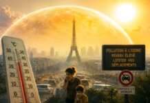 Frankreich unter einer gefährlichen Hitzeglocke Paris-Hitze-Ozon_Illustration