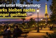 Paris öffnet Parks bis tief in die Nacht – Hitzewelle erreicht die Hauptstadt Paris-Nacht-Hitze_Illustration
