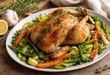 Frühling auf dem Teller: Poulet rôti mit Frühlingsgemüse und Thymian Poulet-rôti-mit-Frühlingsgemüse-und-Thymian