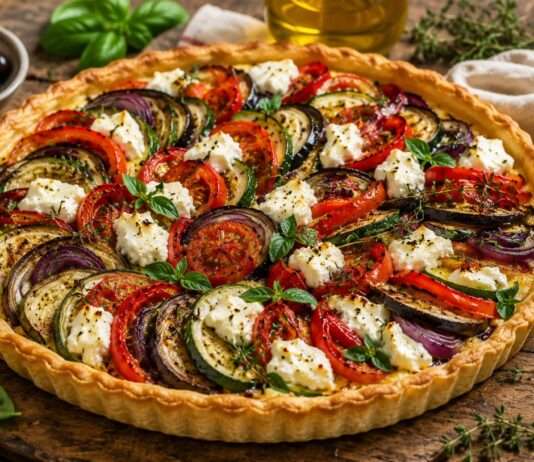 Provenzalische Gemüsetarte mit Ziegenfrischkäse Provenzalische-Gemüsetarte-mit-Ziegenfrischkäse