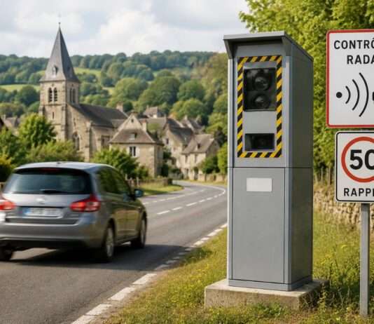 Attrappen am Straßenrand: Wie falsche Blitzer in der Corrèze echte Wirkung entfalten Radar-Landstrasse_Illustration