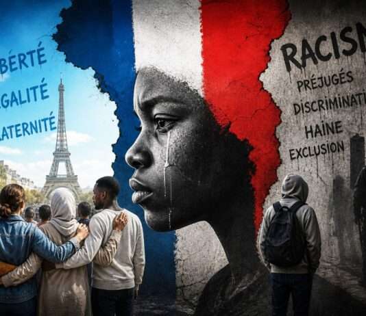 Saint-Denis im Fokus: Bally Bagayoko und der Versuch, Antirassismus politisch neu zu verankern Rassismus-in-Frankreich_Illustration