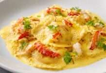 Ravioles de Homard mit Safranschaum Ravioles-de-Homard-mit-Safranschaum