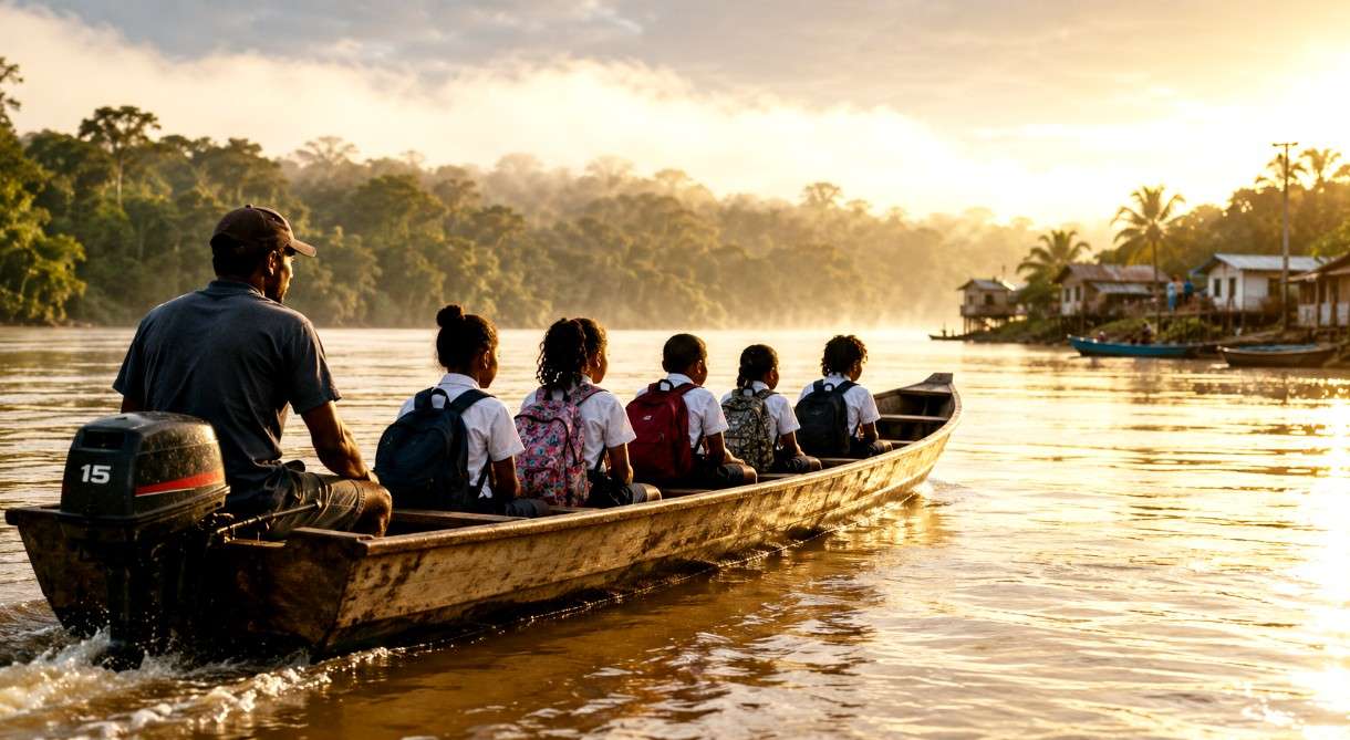 Der Fluss bestimmt den Stundenplan