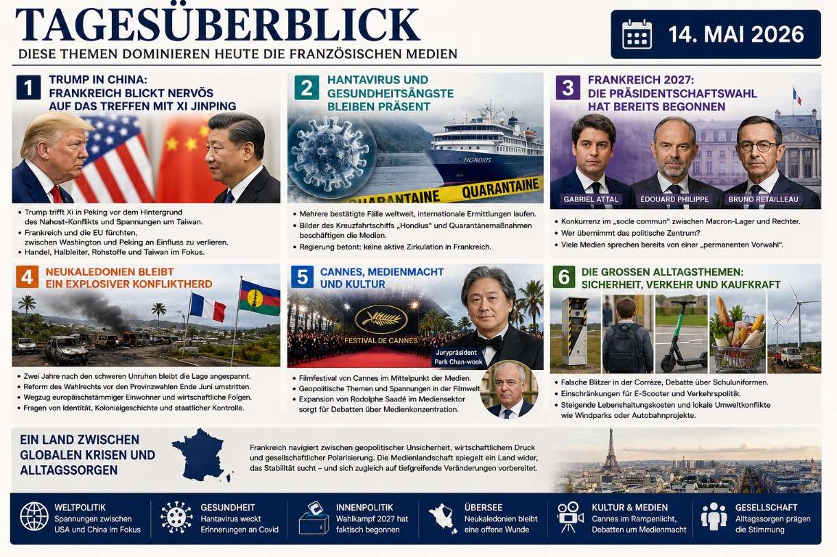 Tagesüberblick: Diese Themen dominieren heute die französischen Medien