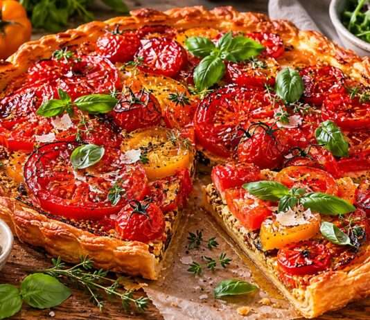 Tarte aux Tomates et Moutarde – Die moderne Seele der französischen Sommerküche Tarte-aux-Tomates-et-Moutarde