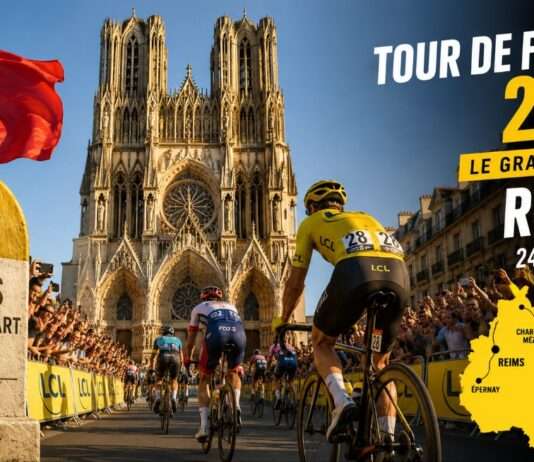 Reims erhält seinen Grand Départ: Die Tour de France 2028 startet vor der Kathedrale Tour-de-France-Reims_Illustration