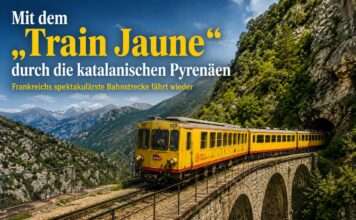 Der gelbe Zug und die Kunst des langsamen Reisens Train-Jaune-Pyrenäen_Illustration