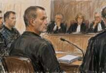 Mehr als zwei Jahrzehnte später: Lebenslange Haft für Martin Ney im Fall Jonathan Coulom Angeklagter-Gericht-Zeichnung-Justiz_Illustration