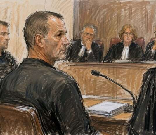 Mehr als zwei Jahrzehnte später: Lebenslange Haft für Martin Ney im Fall Jonathan Coulom Angeklagter-Gericht-Zeichnung-Justiz_Illustration