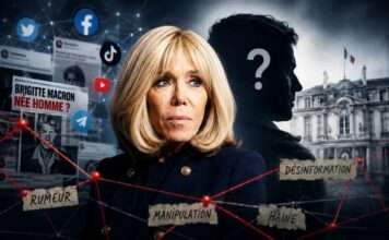 Wie aus einem Gerücht ein politisches Instrument wurde Brigitte-Macron-Verschwörungstheorie_Illustration