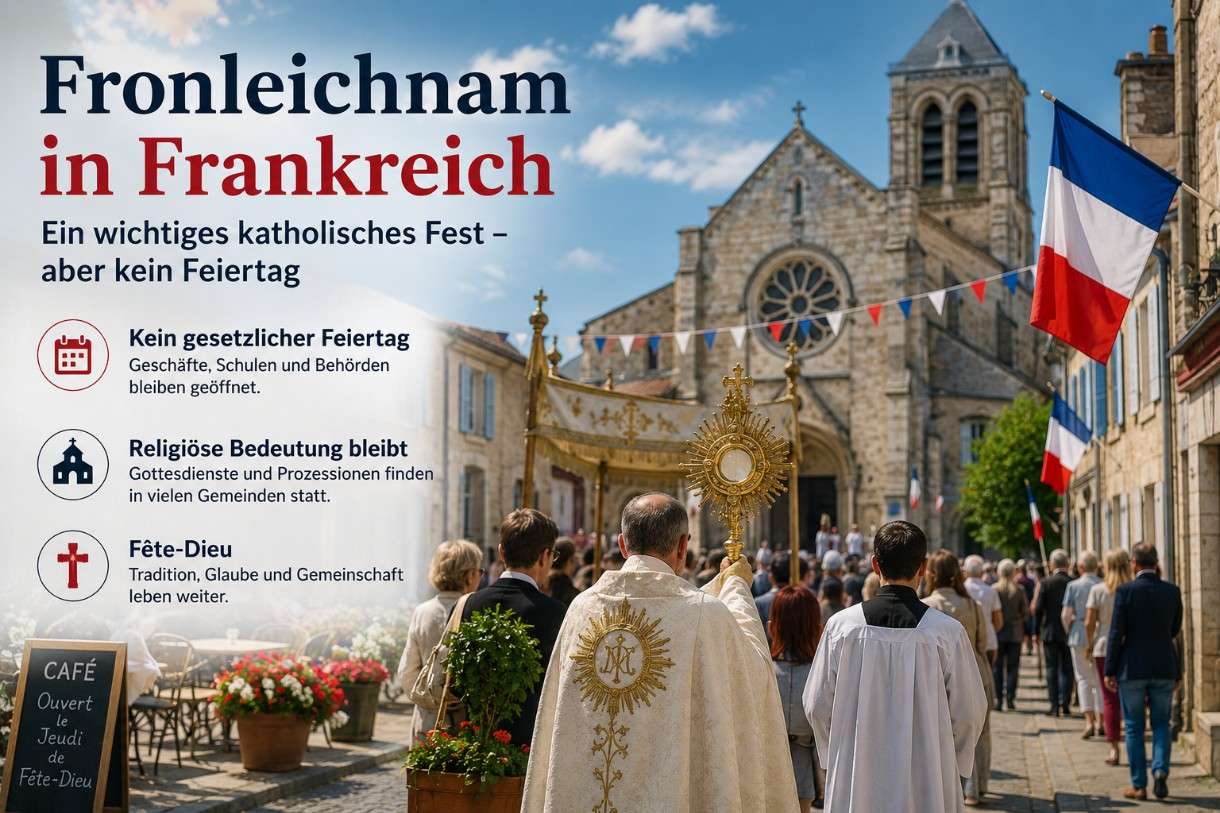 Fronleichnam in Frankreich: Ein bedeutendes Kirchenfest ohne arbeitsfreien Tag