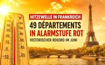 Frankreich erlebt eine historische Hitzewelle: 49 Départements unter roter Alarmstufe Hitzewelle-Paris-Rekordtemperaturen_Illustration