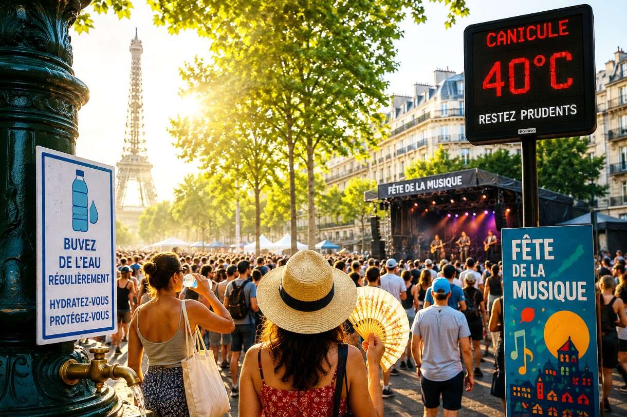 Fête de la Musique trotz Hitzewelle: Frankreich feiert unter Extrembedingungen