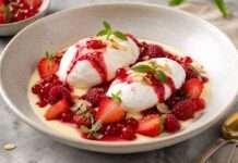 Île Flottante aux Fruits Rouges – Der schwebende Klassiker im modernen Frühsommergewand Île-Flottante-aux-Fruits-Rouges