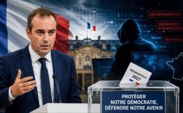 Frankreich rüstet sich gegen digitale Wahlmanipulation Lecornu-Wahlen-Cybereinflussnahme_Illustration