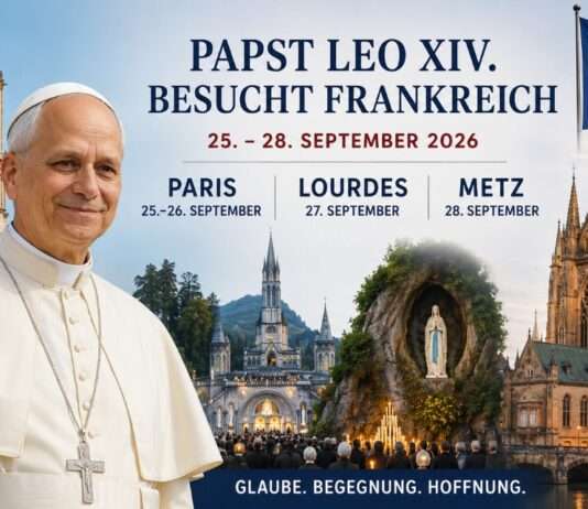 Papst Leo XIV. besucht Frankreich: Paris, Lourdes und Metz im Fokus Papstbesuch-Frankreich-2026_Illustration