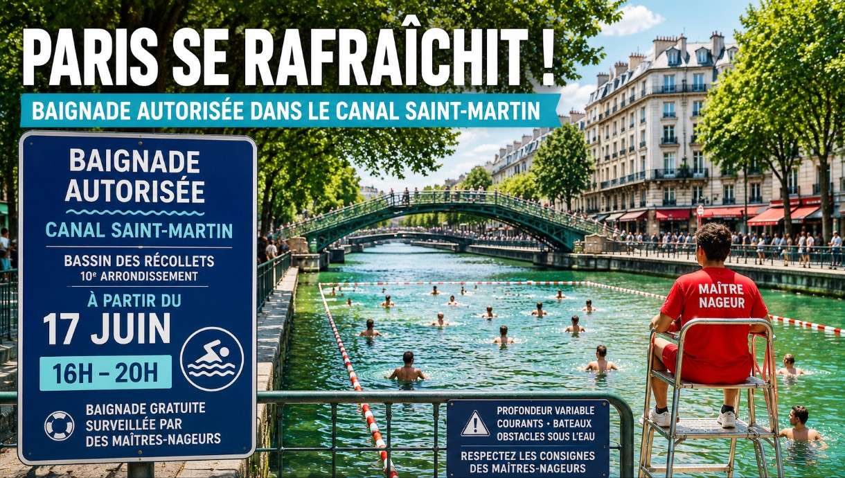 Paris öffnet den Canal Saint-Martin früher für Badegäste