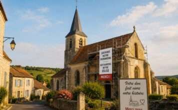 Wenn die Dorfglocken wieder eine Zukunft bekommen Restaurierung_Dorfkirche_Frankreich_Illustration