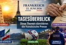 Frankreich zwischen Hitzestress, Ethikdebatten und geopolitischen Spannungen Tagesüberblick-22-Juni-2026_Illustration
