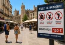 Narbonne zieht die Reißleine: Oben ohne durch die Altstadt? Das kann teuer werden Tourismus-Narbonne-Regeln_Illustration