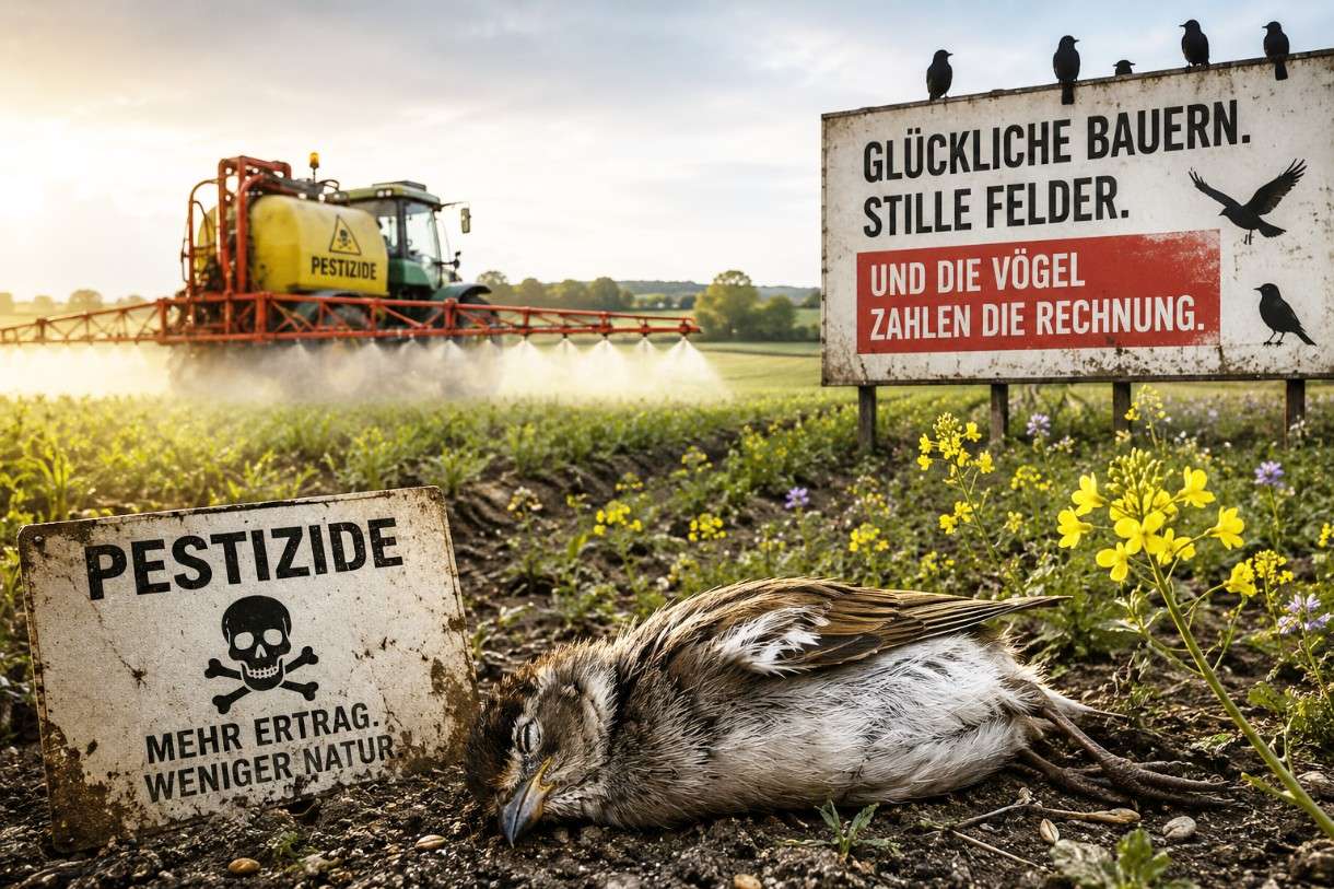 Glückliche Bauern, stille Felder – und die Vögel zahlen die Rechnung