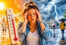 Wenn das Wetter Achterbahn fährt: Was Temperatursprünge mit unserem Körper machen Wetterextreme-und-persönliche-Belastung_Illustration