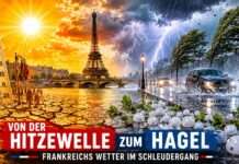 Von der Hitzewelle zum Hagel: Frankreichs Wetter gerät aus dem Takt Wetterumschwung-Klimawandel-Frankreich_Illustration