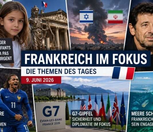 Tagesüberblick Frankreich – Was beschäftigt die französische Presse am 9. Juni 2026? Tagesüberblick-9-Juni-2026_Illustration
